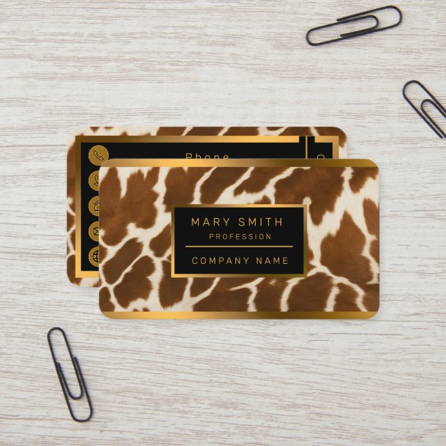 Tarjeta De Visita Elegante y popular colección de cuero de imitación (Anverso/Reverso In Situ)