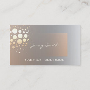 Tarjeta De Visita Elegante y profesional confeti de oro/bronce