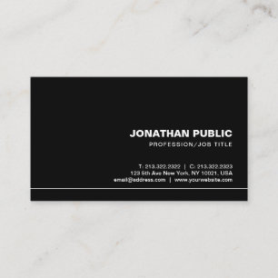 Tarjeta De Visita Elegante y profesional creativo Llanto negro