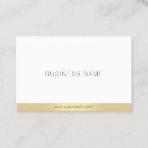 Tarjeta De Visita Elegante y profesional diseño simple de oro