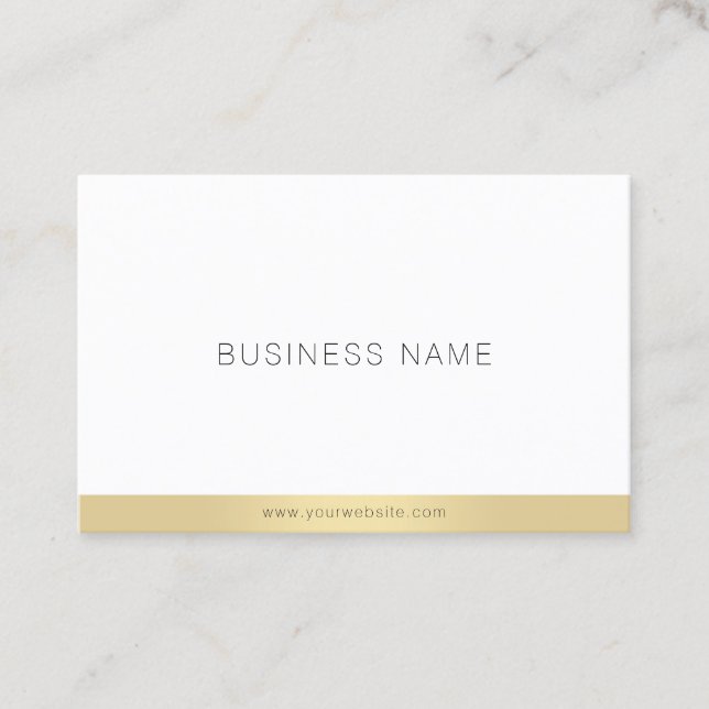 Tarjeta De Visita Elegante y profesional diseño simple de oro (Anverso)