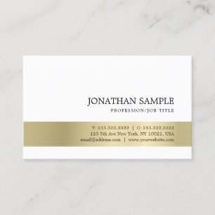 Tarjeta De Visita Elegante y profesional estilo de oro creativo