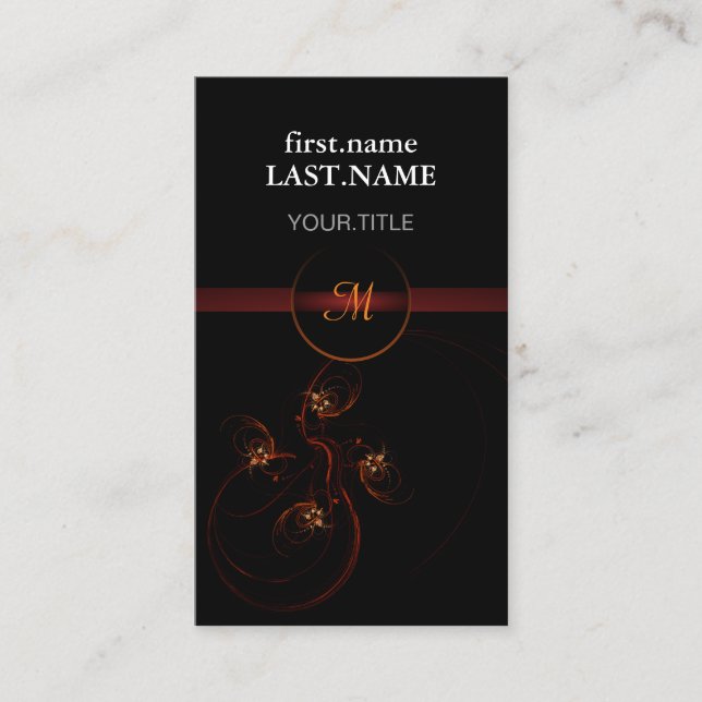 Tarjeta De Visita Elegante y profesional Guay Dark (Anverso)