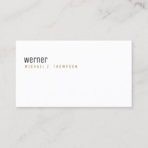 Tarjeta De Visita elegante y profesional llanura blanca