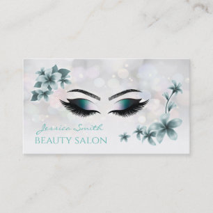 Tarjeta De Visita Elegante y profesional maquillaje floral