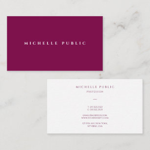 Tarjeta De Visita Elegante y profesional morado fácil de hacer
