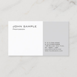Tarjeta De Visita Elegante y profesional plantilla moderna en blanco