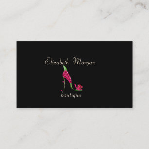 Tarjeta De Visita Elegante Y Proffesional Talón Negro