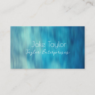 Tarjeta De Visita elegante y sencillo, azul y verde azulado