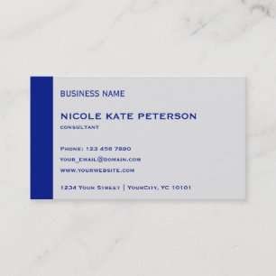 Tarjeta De Visita Elegante y sencillo consultor Reflex Blue