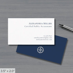 Tarjeta De Visita Elegante y simple a doble cara