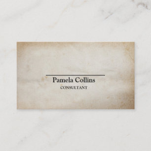 Tarjeta De Visita Elegante y simple consultor de papel Kraft