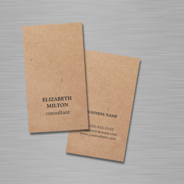 Tarjeta De Visita Elegante y simple consultor impreso Kraft Black (Subido por el creador)