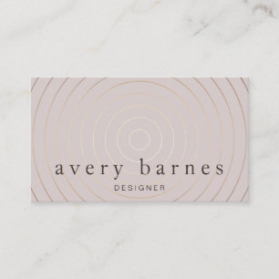 Tarjeta De Visita Elegante y simple malva y profesional de oro moder