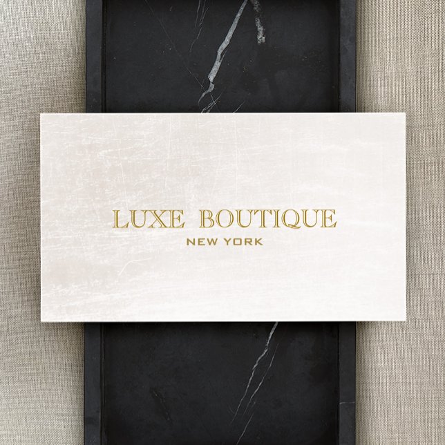 Tarjeta De Visita Elegante y simple Moda de marfil blanco Belleza y  (Subido por el creador)