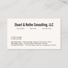 Tarjeta De Visita Elegante y simple oficina corporativa profesional