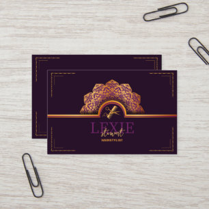 Tarjeta De Visita Elegante y sofisticado Referido de Estilista de Ca