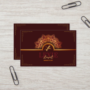 Tarjeta De Visita Elegante y sofisticado Referido de Estilista de Ca