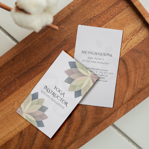 Tarjeta De Visita Elegante Yoga Colorido Símbolo Om Mandala Loto