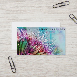 Tarjeta De Visita Elegante Yoga con logotipo de flor Lotus