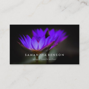 Tarjeta De Visita Elegante Yoga con logotipo de flor Lotus