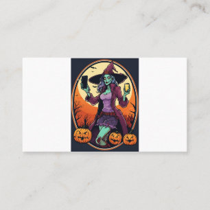 Tarjeta De Visita Elegantemente sin muertos: Diseño zombi femenino