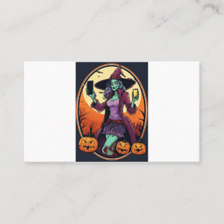 Tarjeta De Visita Elegantemente sin muertos: Diseño zombi femenino
