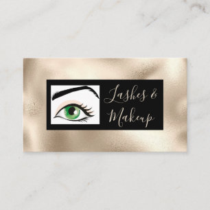 Tarjeta De Visita Elegantes Artistas de azotes y maquillaje, nombre 