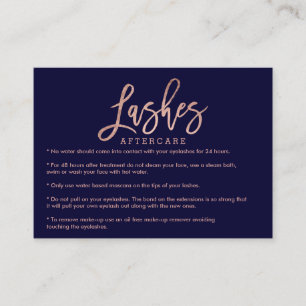 Tarjeta De Visita Elegantes azotes después de cuidado rosa azul mari