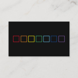 Tarjeta De Visita Elegantes cuadrados pintores de color arcoiris