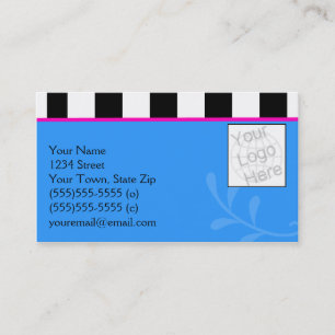 Tarjeta De Visita Elegantes cuadros negros y blancos