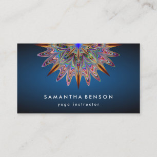 Tarjeta De Visita Elegantes empresas de yoga con logotipo de flores 