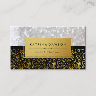 Tarjeta De Visita Elegantes espectros de oro con Bokeh