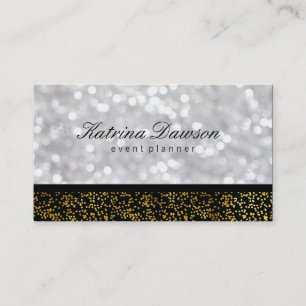 Tarjeta De Visita Elegantes espectros de oro con Bokeh