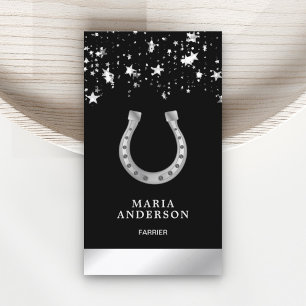 Tarjeta De Visita Elegantes estrellas Confetti Relieve metalizado pl