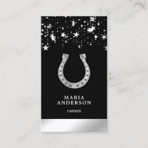 Tarjeta De Visita Elegantes estrellas Confetti Relieve metalizado pl