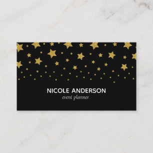 Tarjeta De Visita Elegantes estrellas de oro