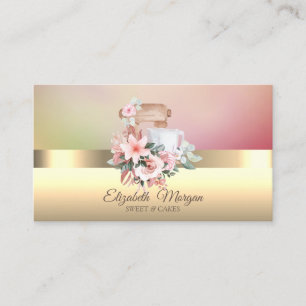 Tarjeta De Visita Elegantes flores mezcladas modernas chic rosas