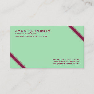 Tarjeta De Visita Elegantes franjas diagonales