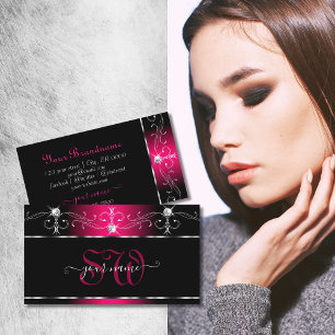 Tarjeta De Visita Elegantes Iniciales De Joyas De Esparkle De Color
