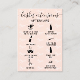 Tarjeta De Visita Elegantes latigazos después de cuidado vertical ro