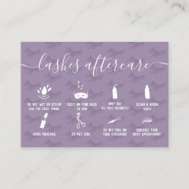 Tarjeta De Visita Elegantes latigazos después de cuidar ilustracione