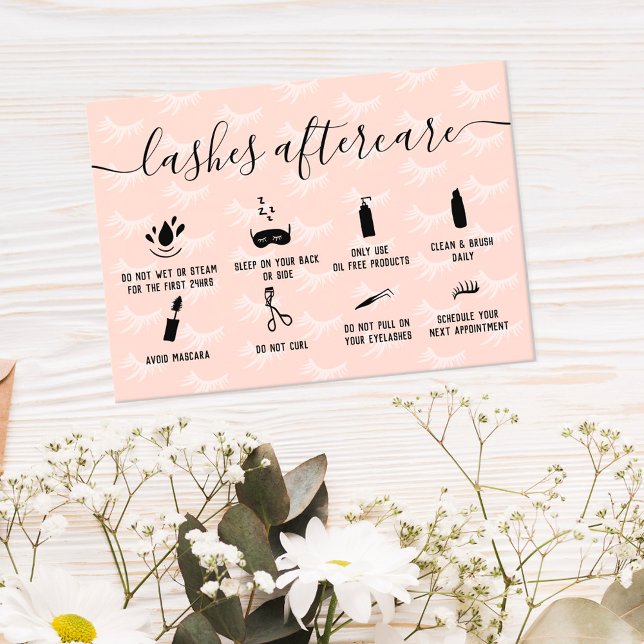Tarjeta De Visita Elegantes latigazos después del cuidado de ilustra (Subido por el creador)