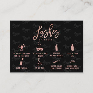 Tarjeta De Visita Elegantes latigazos después del rosa de ilustraci