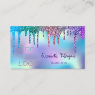Tarjeta De Visita Elegantes Modernas Gotear Holográficas Agrega tu L