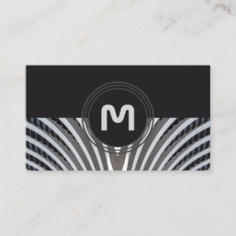 Tarjeta De Visita Elegantes ondas de arquitectura orgánica monogramo