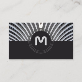 Tarjeta De Visita Elegantes ondas de arquitectura orgánica monogramo