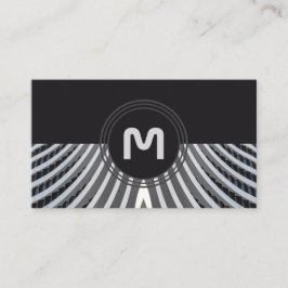 Tarjeta De Visita Elegantes ondas de arquitectura orgánica monogramo