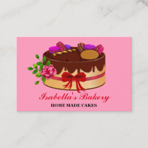 Tarjeta De Visita Elegantes Pasteles Y Flores Fabricados En Casa