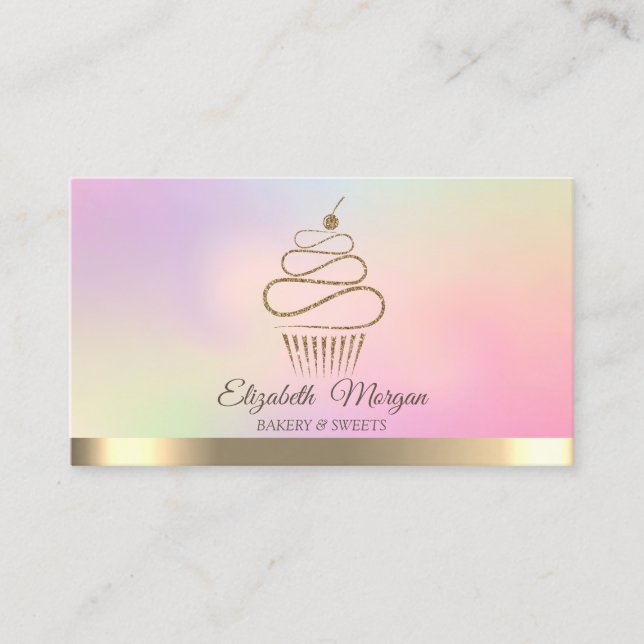 Tarjeta De Visita Elegantes pastelitos profesionales (Anverso)